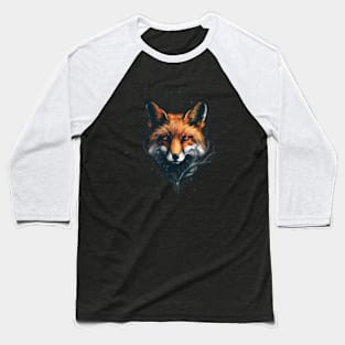 Fox And Flowers Allegory Baseball T-Shirt